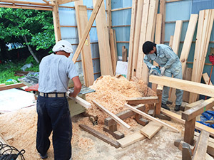 (2)木取り・荒加工