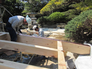 (10)太鼓梁銅板笠木張り